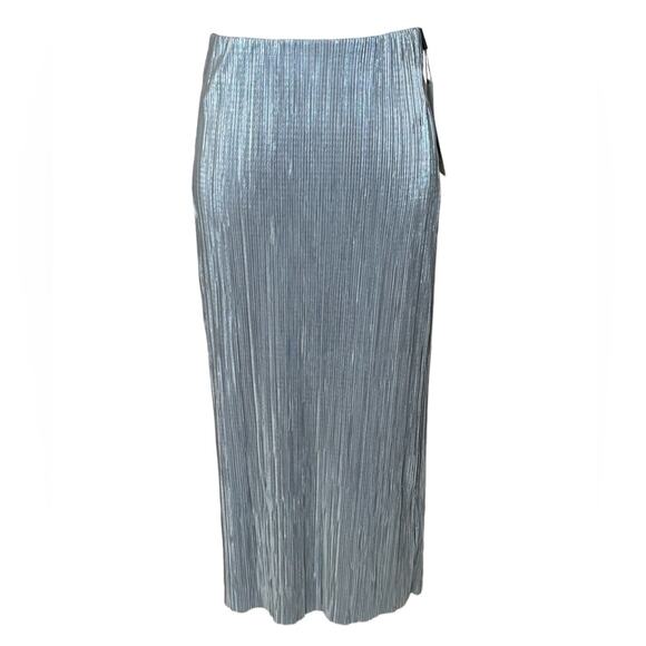New ~ CALVIN KLEIN ~ Pleated Metallic Midi Skirt Size Medium holidays PLEATS!! - Picture 4 of 8